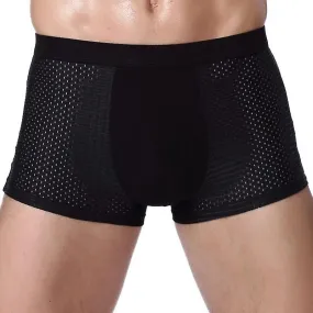 2024 Boxers Briefs Man Ice Silk Shorts Underpants Male Large Size Men's Mesh Panties Breathable Long Boxer For Men Underwear