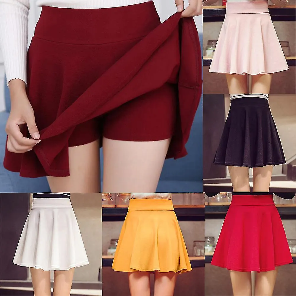 All-match Black Skirts Women Large Size Tutu School Short Skirt Girl Spring Autumn Pleated Shorts Skirts Mini Saia High Waist