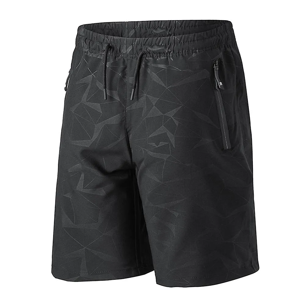 Black Fashion Leisure Beach Shorts Male Breathable Swim Trunks Sports Exercise Short Pants for Man Summer - Size XXXXL