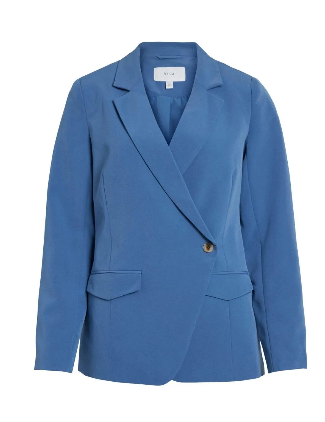 Blazer asimetrico Vila Gula azulon para mujer