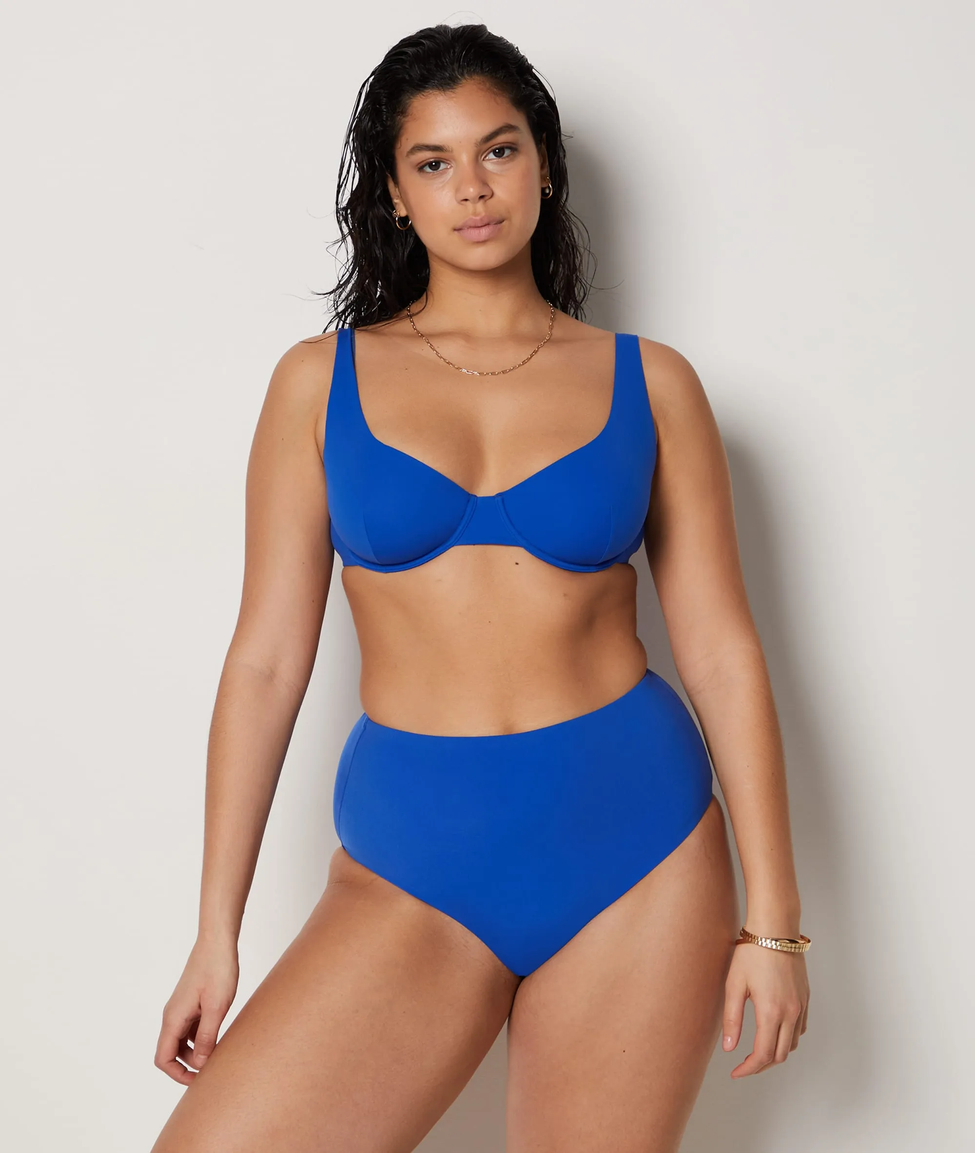 Braguita bikini moldeadora talle alto SCULPT BLEU ROYAL - ETAM