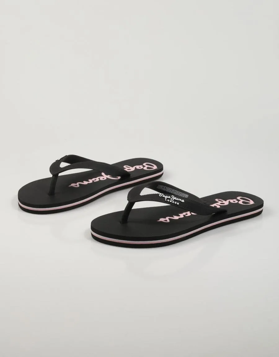  chinelos PEPE JEANS Bay Beach Brand W - Pls70124 en Preto 78442