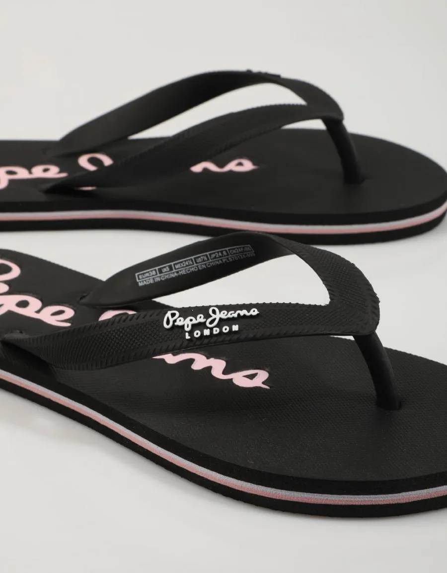  chinelos PEPE JEANS Bay Beach Brand W - Pls70124 en Preto 78442