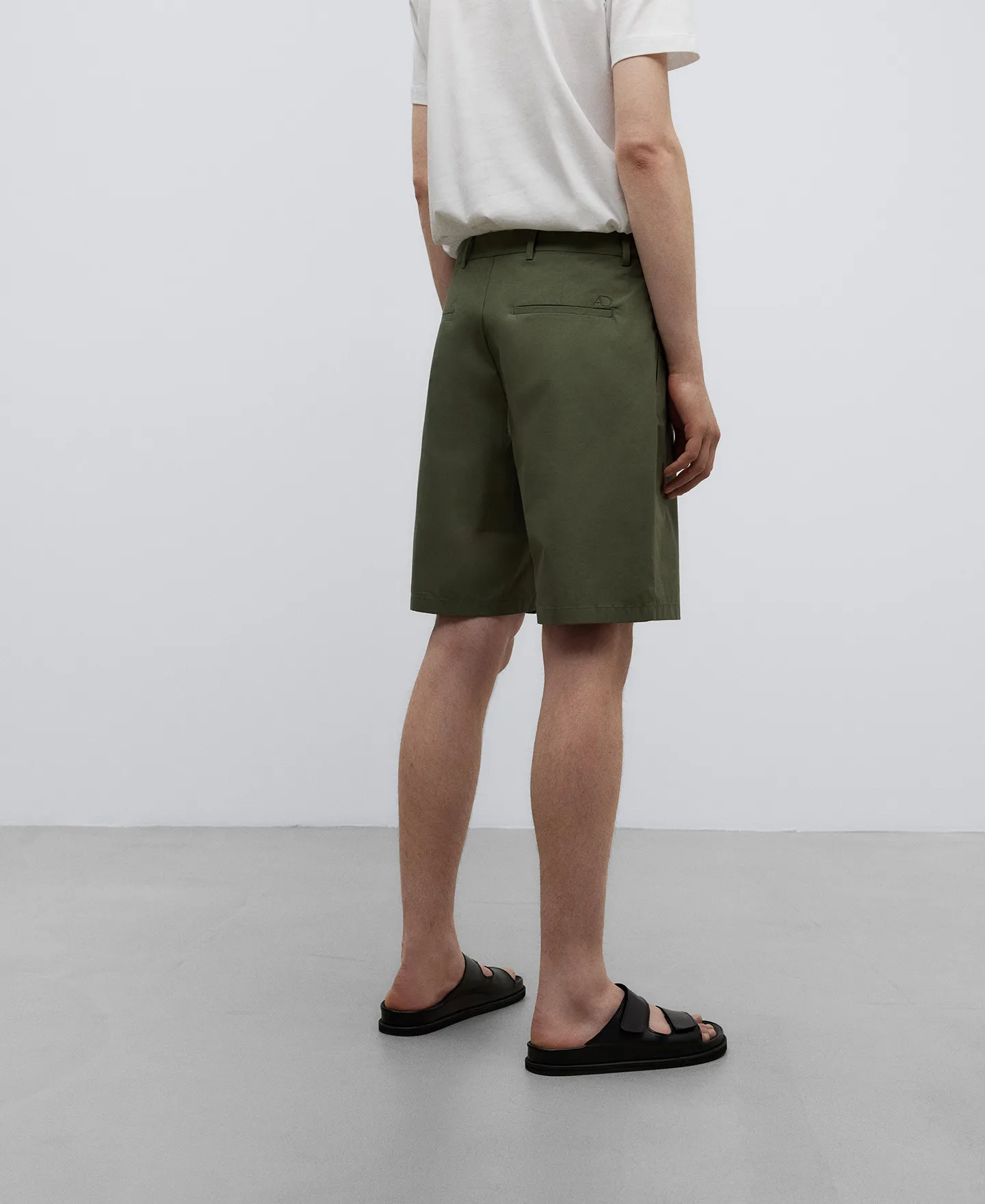 Cotton poplin bermuda shorts man