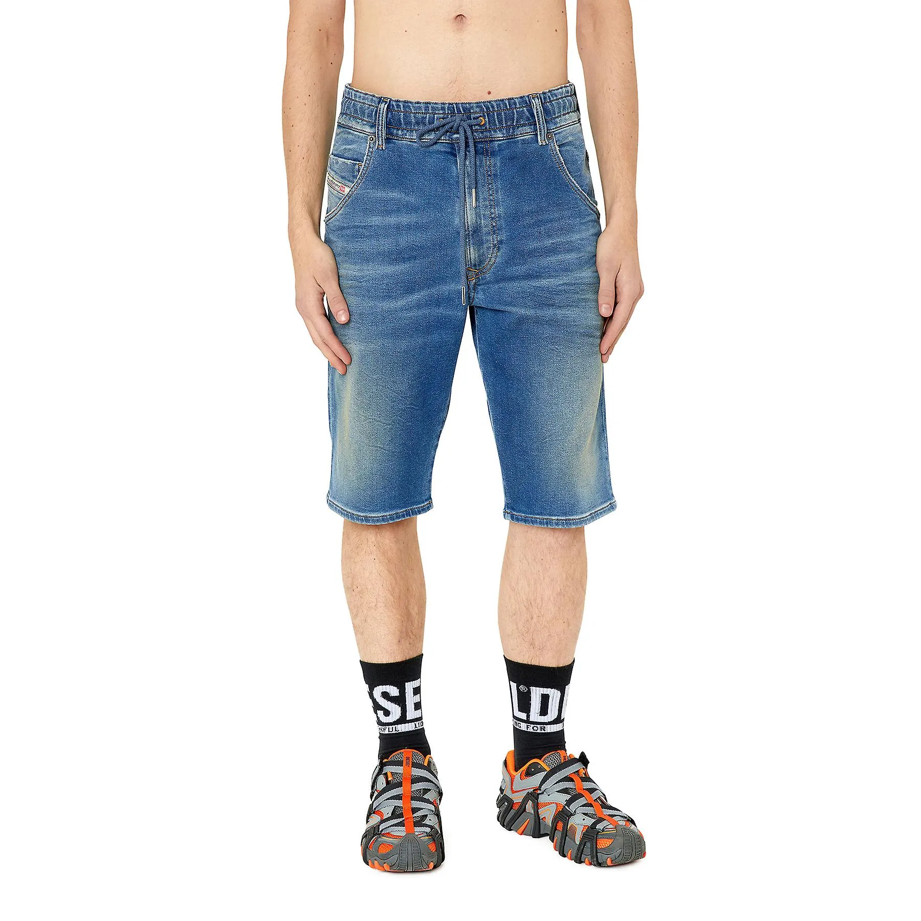 Diesel D-krooshort-z-t Mens Denim Shorts Stretch Jogg Jeans Summer Beach Wear