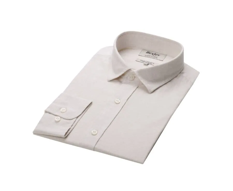 Ecru Chambray cotton linen shirt - SILBERT