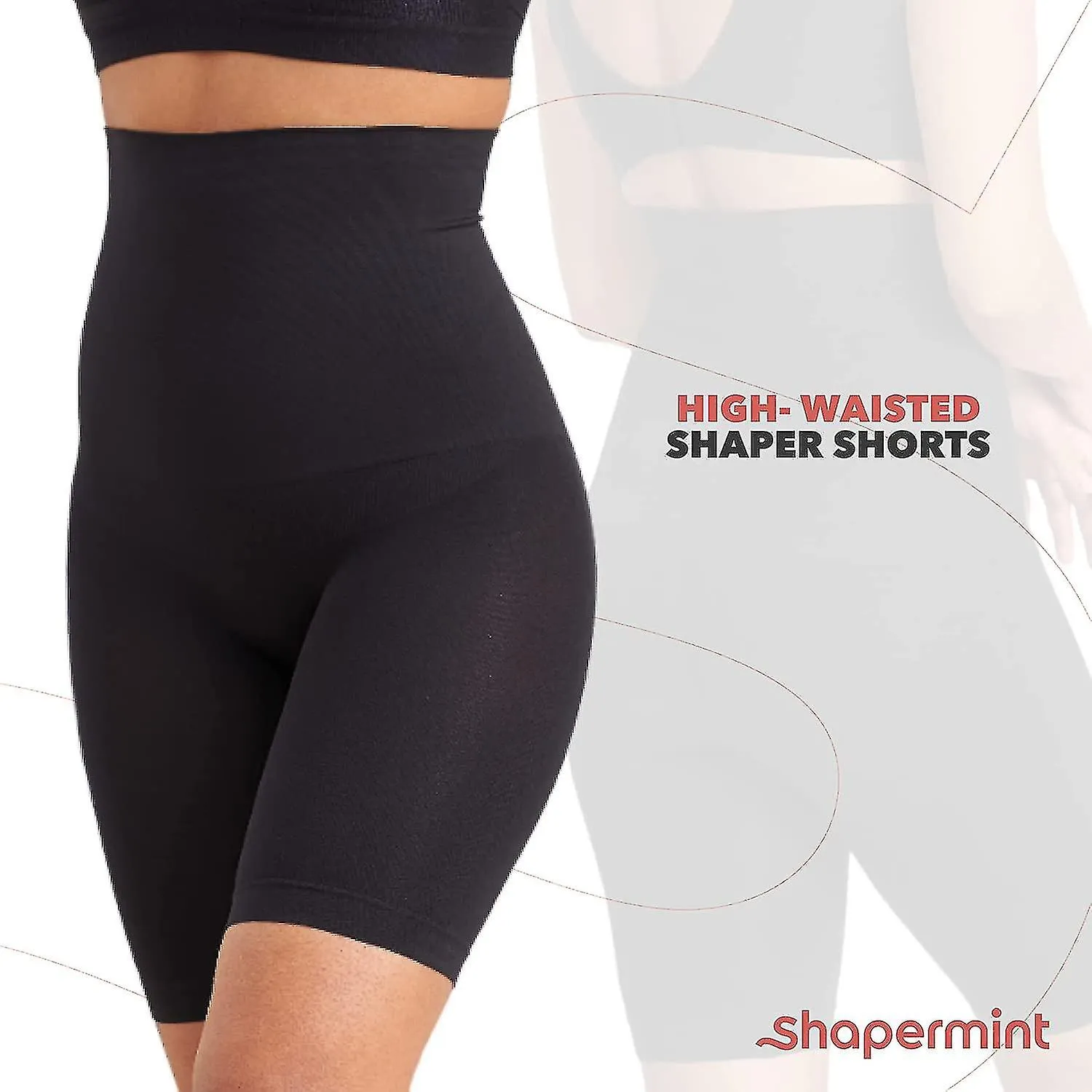 Empetua High Waisted Body Shaper Shorts - Shapewear For Women Tummy Control Small To Plus-size