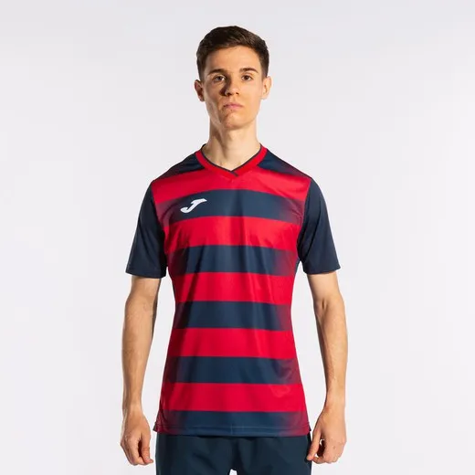 Europa V Short Sleeve T-Shirt Navy Red