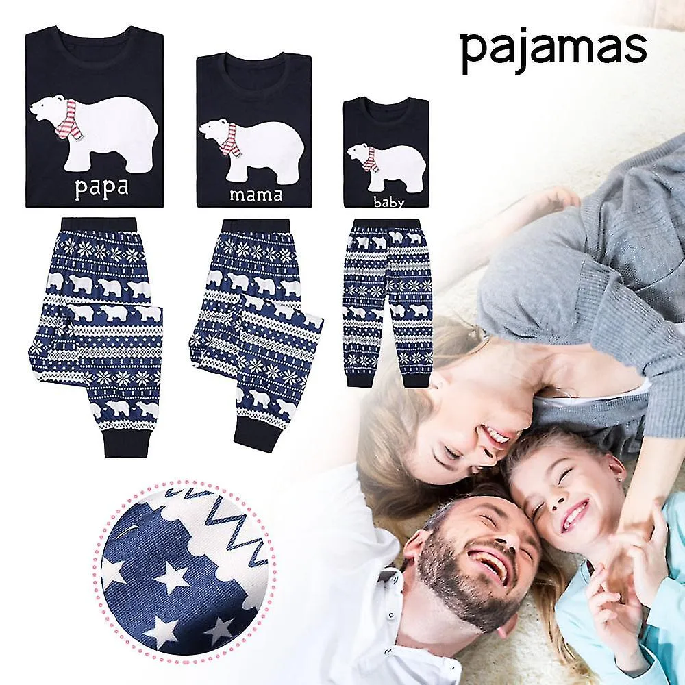 Family Matching Clothes For Christmas Pajamas Set Long Sleeve Xmas Sleepwear