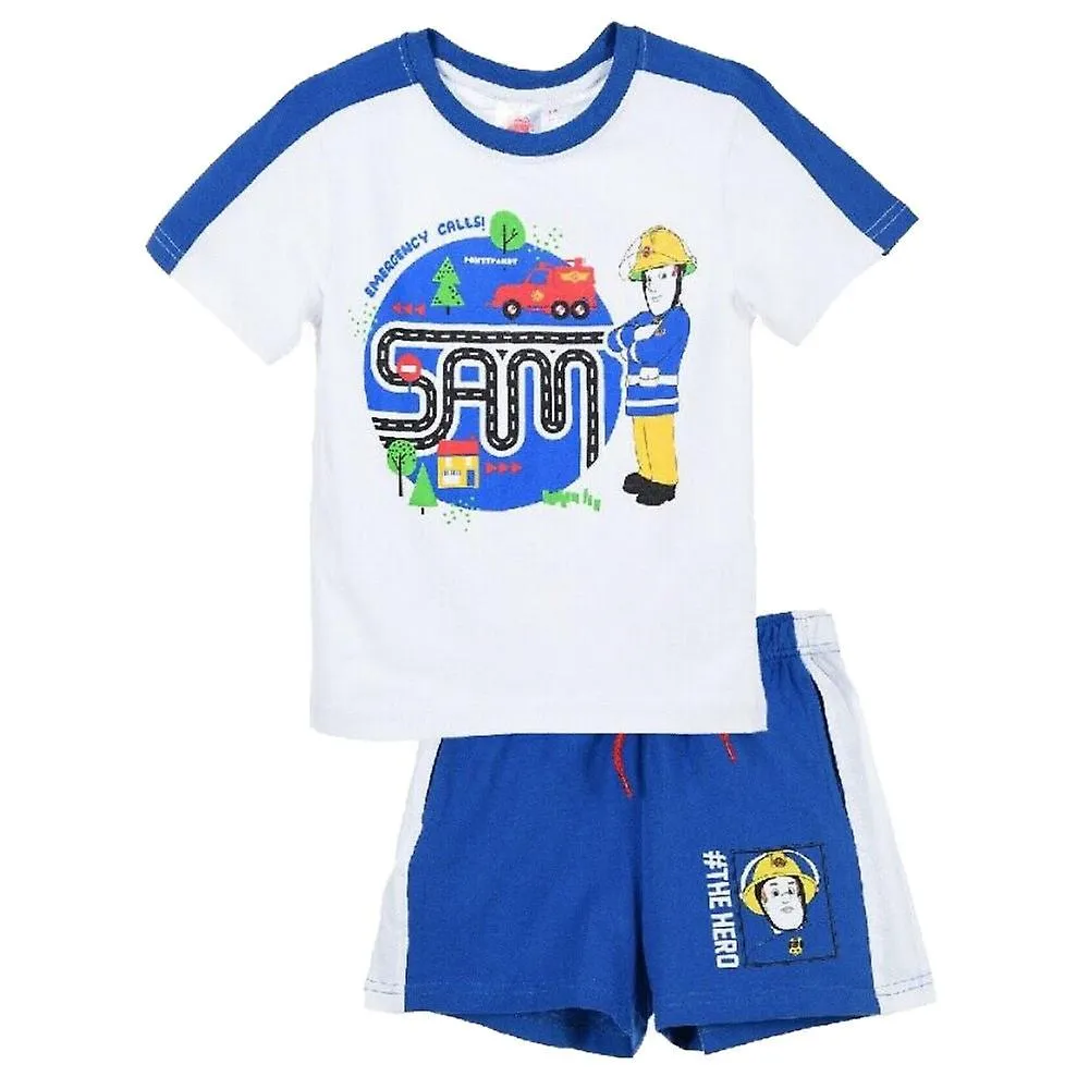 Fireman sam kids outfit set top y shorts fms1240.out-ble