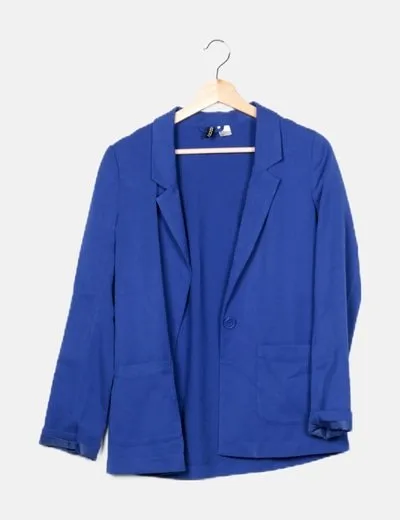 H&M Blazer azul eléctrico básico