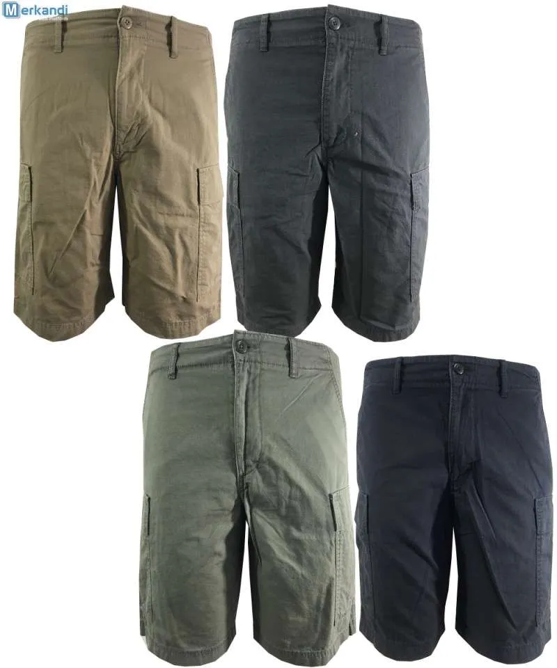 Hombre Ex Uniqlo Cargo Shorts Verano 100% Algodón 5 Bolsillos Medio Pantalón