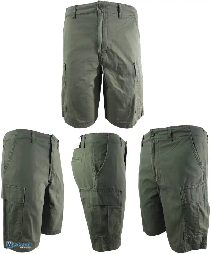 Hombre Ex Uniqlo Cargo Shorts Verano 100% Algodón 5 Bolsillos Medio Pantalón