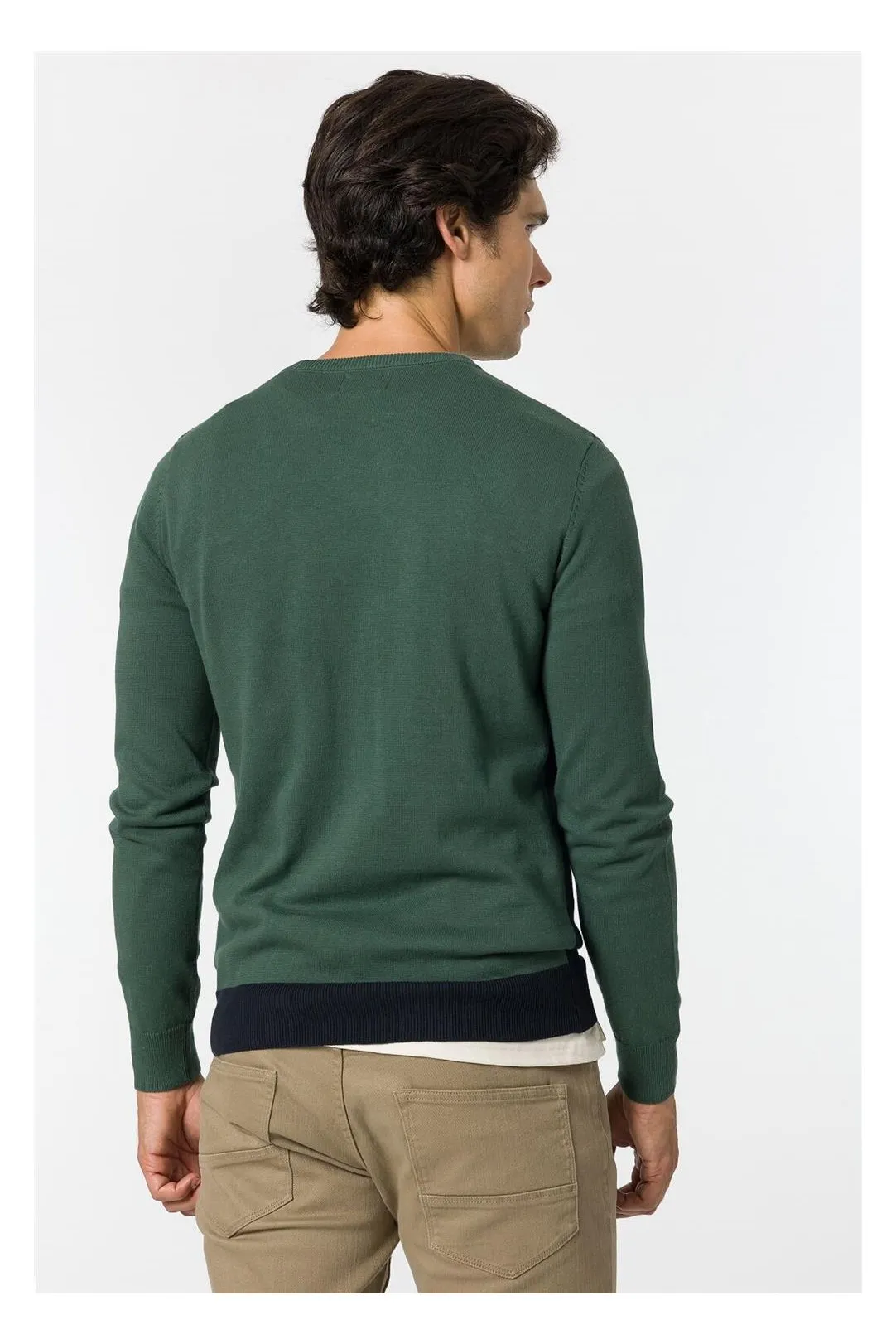 Jersey punto hombre Mangoli verde