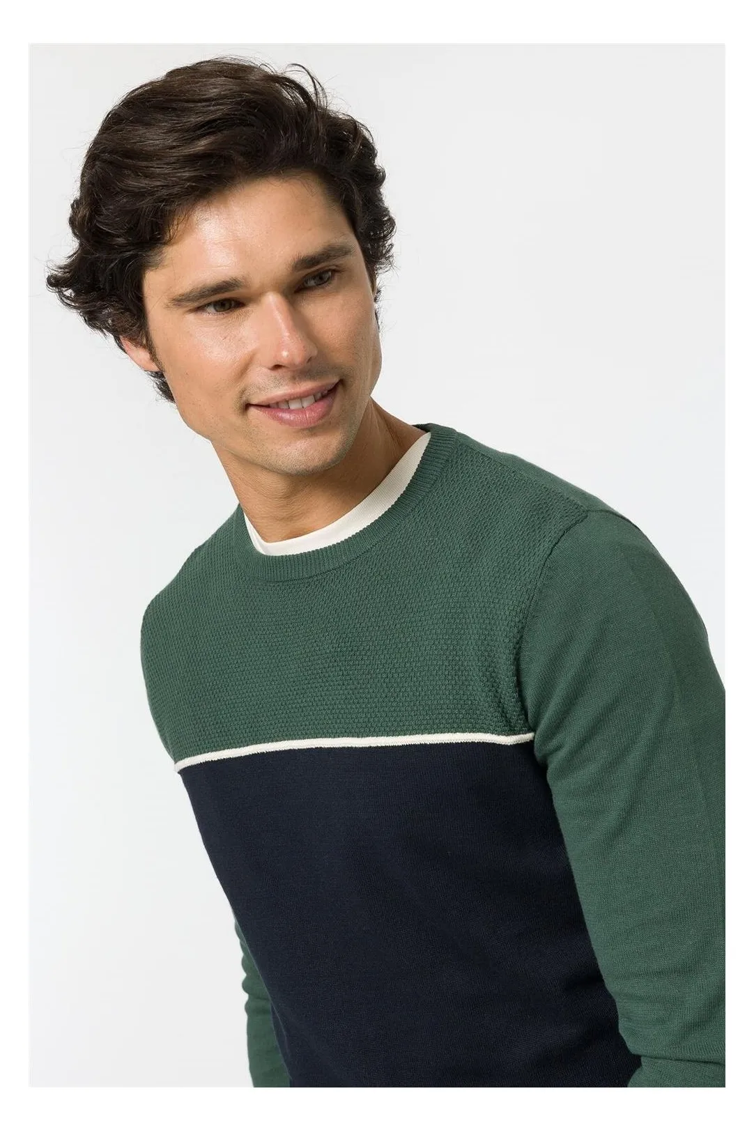 Jersey punto hombre Mangoli verde