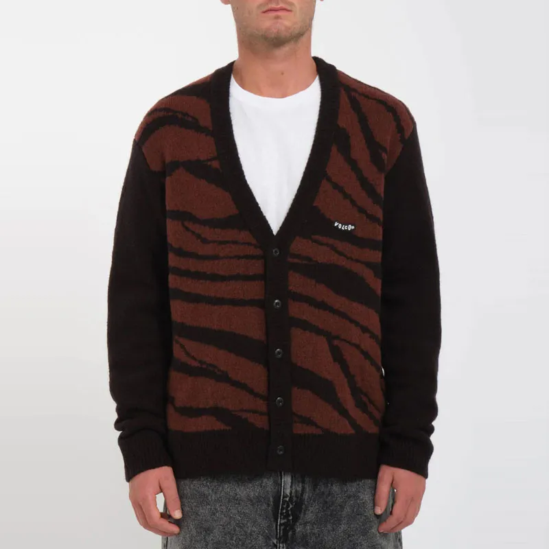 Jersey Volcom: Anarchietour Cardigan (Black Animal)