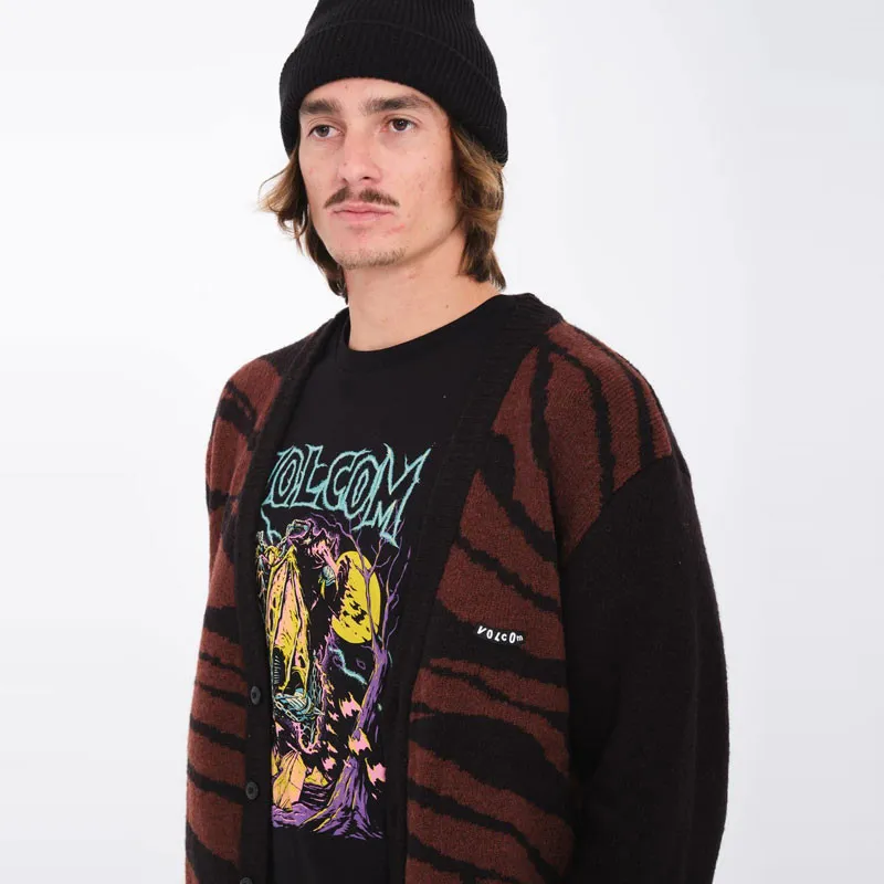 Jersey Volcom: Anarchietour Cardigan (Black Animal)