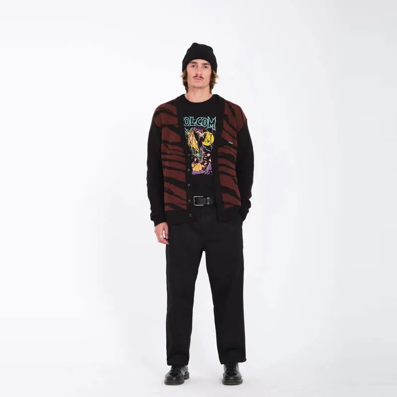 Jersey Volcom: Anarchietour Cardigan (Black Animal)