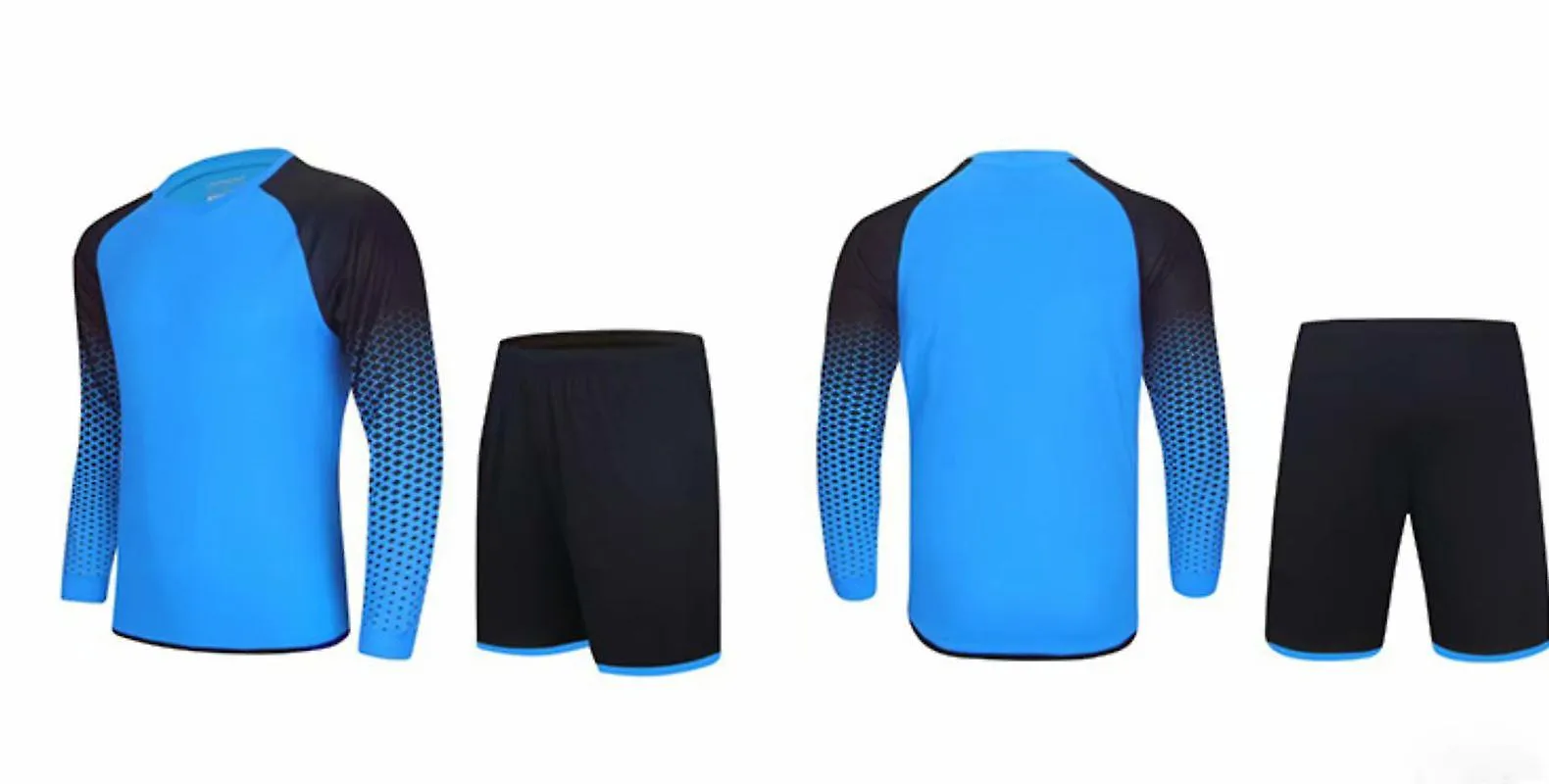 JUSCH Men Goalkeeper Padded Jersey and Shorts,Youth Soccer Goalie Shirts and Pants,Adult Long Sleeve Keeper Uniform KitXS