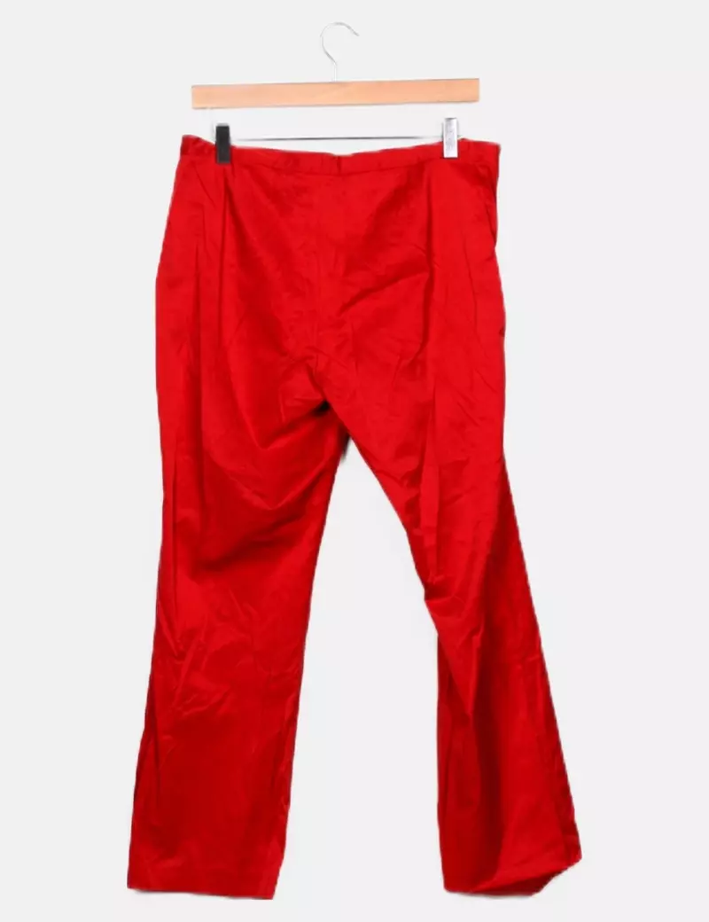 Massimo Dutti Pantalón rojo recto