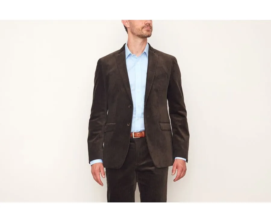 Men's Brown Suit Blazer - LÉONTILDE