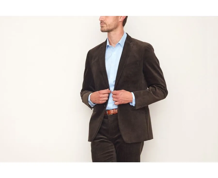 Men's Brown Suit Blazer - LÉONTILDE