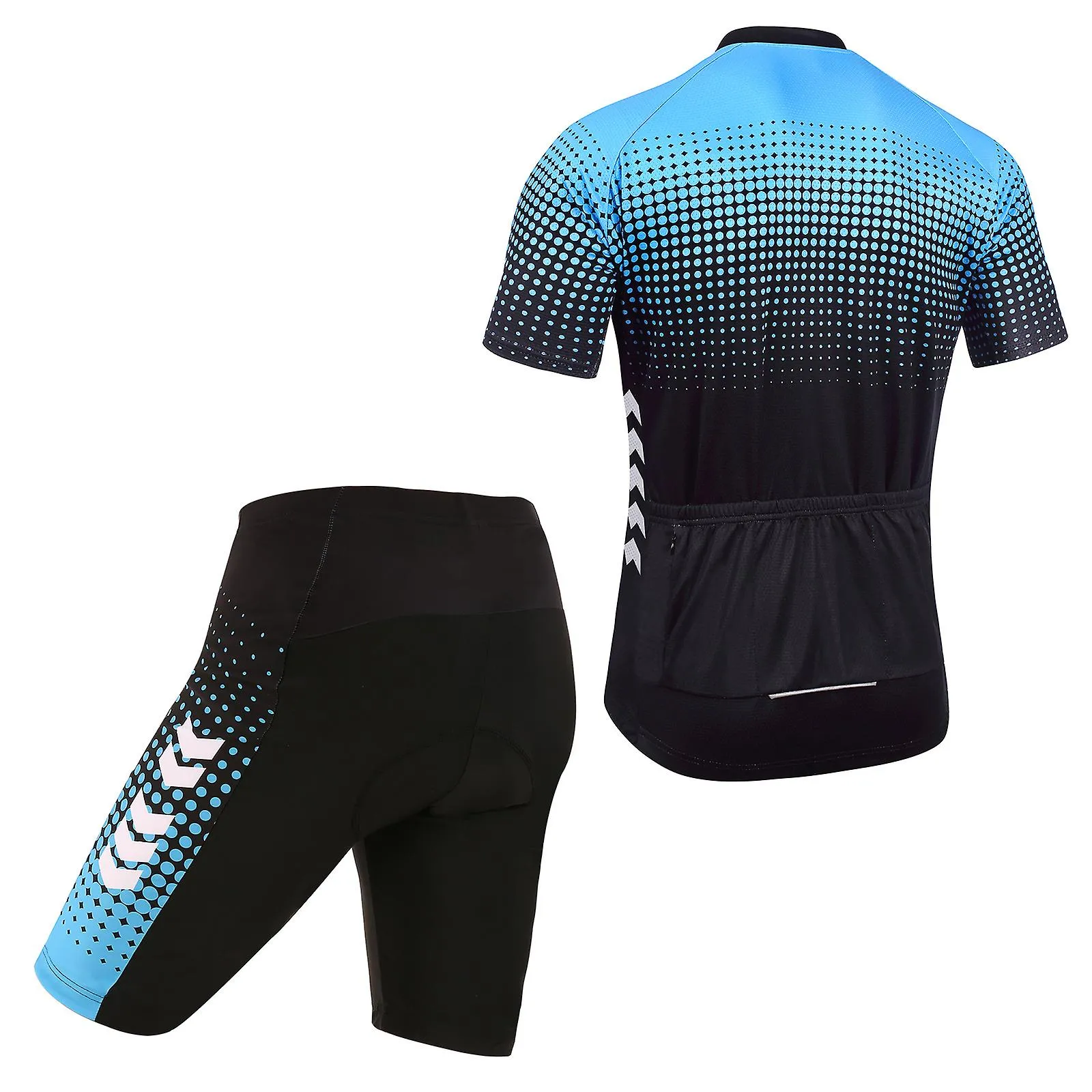 Men's Summer Short Suits Cycling Set Cycling Jersey with 5D Gel Padded Riding Shorts Quick Dry Breathable Cycling Jersey Set