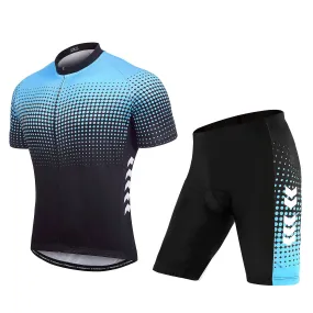 Men's Summer Short Suits Cycling Set Cycling Jersey with 5D Gel Padded Riding Shorts Quick Dry Breathable Cycling Jersey Set