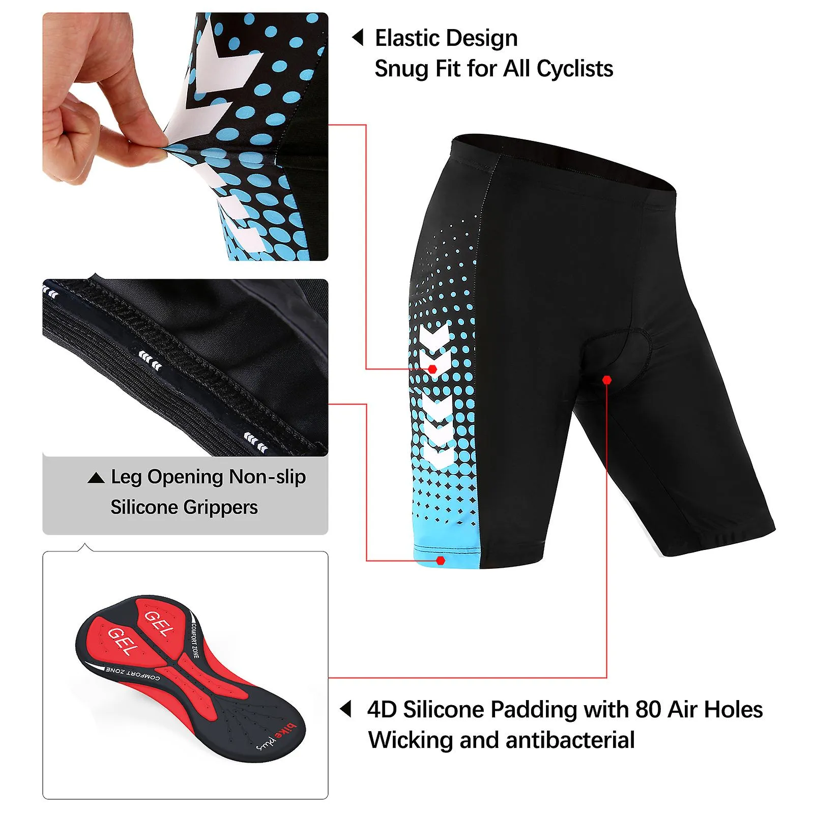 Men's Summer Short Suits Cycling Set Cycling Jersey with 5D Gel Padded Riding Shorts Quick Dry Breathable Cycling Jersey Set