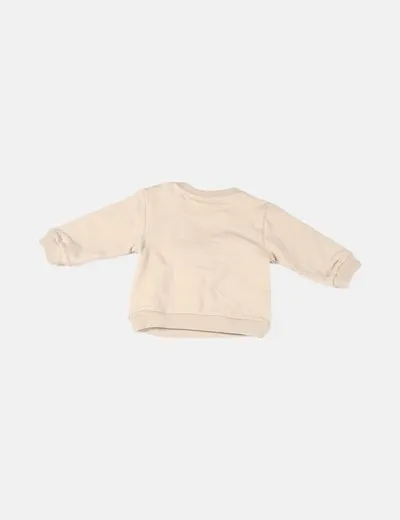 Name it Sudadera beige bordados