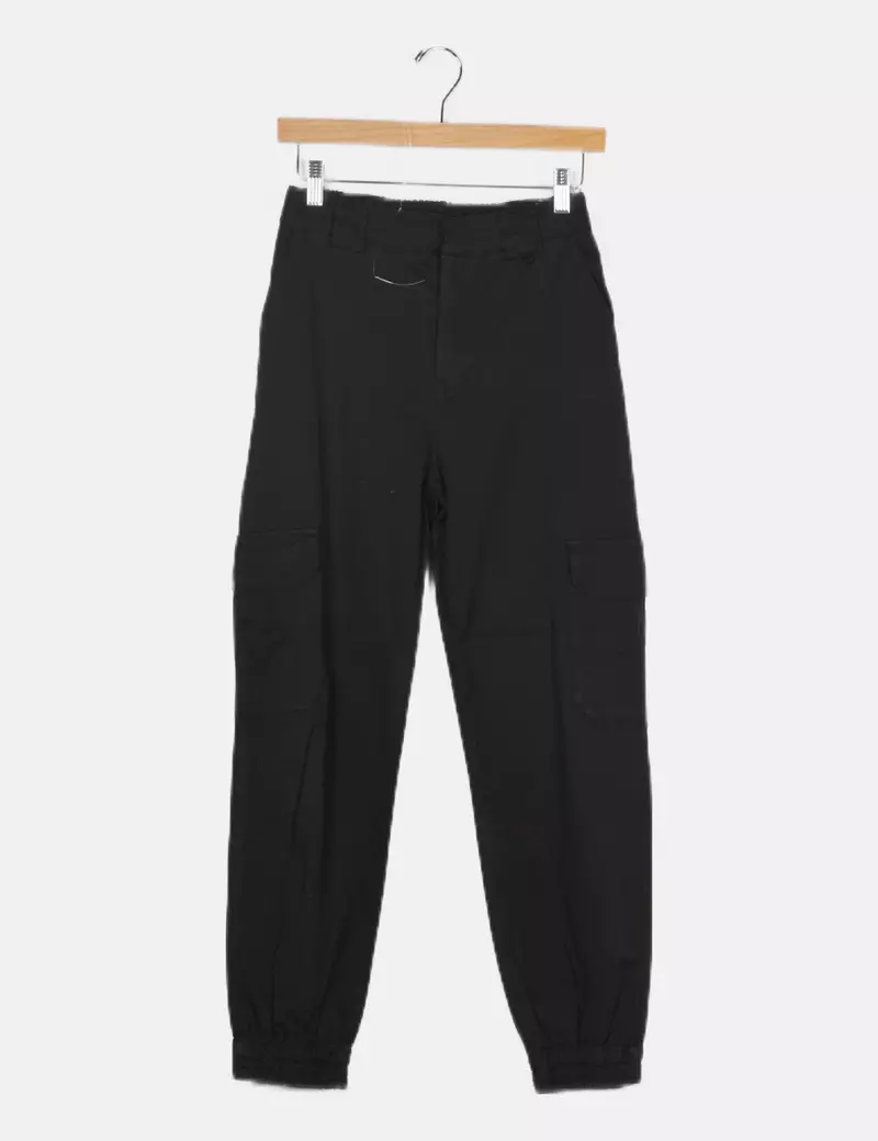 NoName Pantalón denim negro baggy