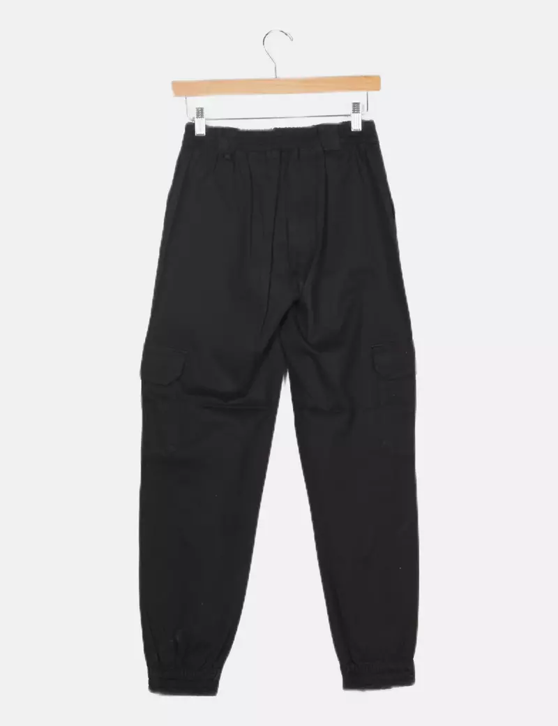 NoName Pantalón denim negro baggy