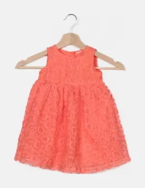 OVS Vestido bordado coral