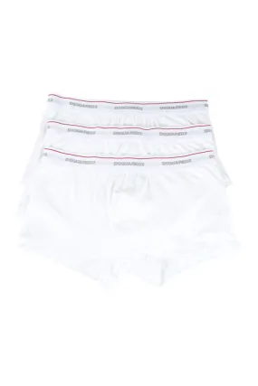 Pack de tres boxers blancos con logo en cinturilla