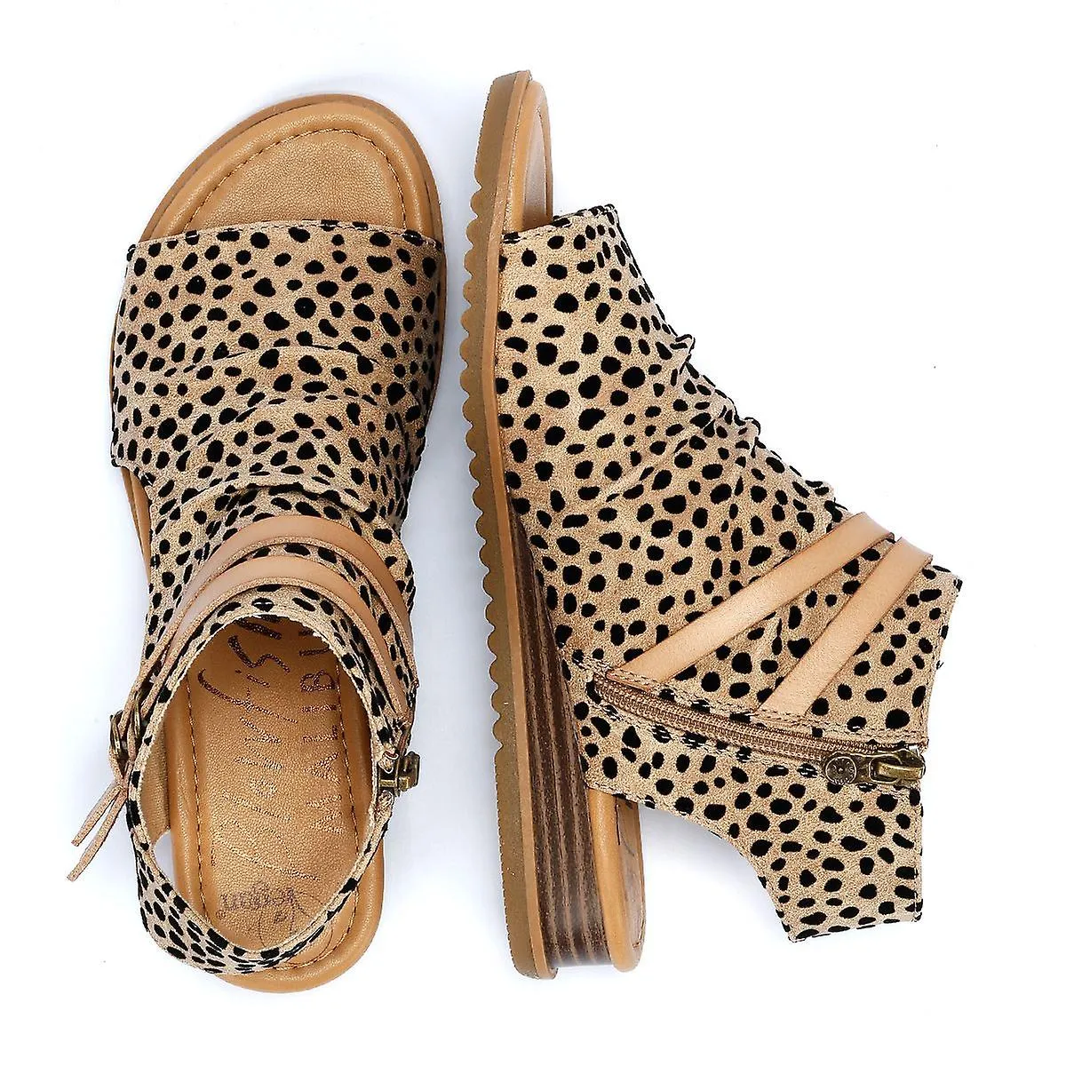 Sandalias de leopardo Blowfish Malibu Butterfly para mujer