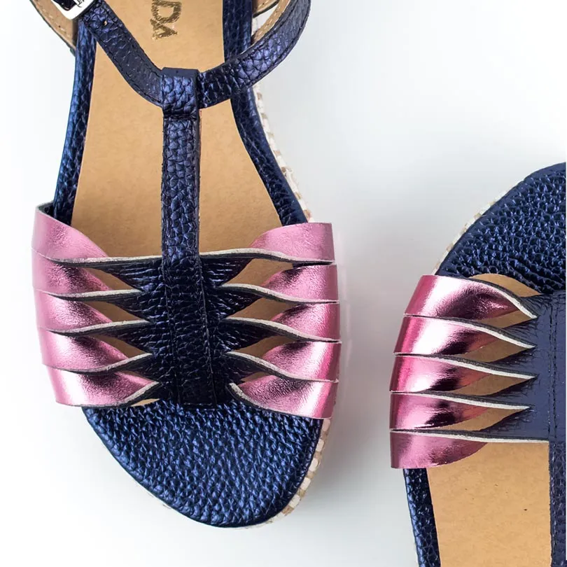 Sandalias Pehuén Azul y Rosa