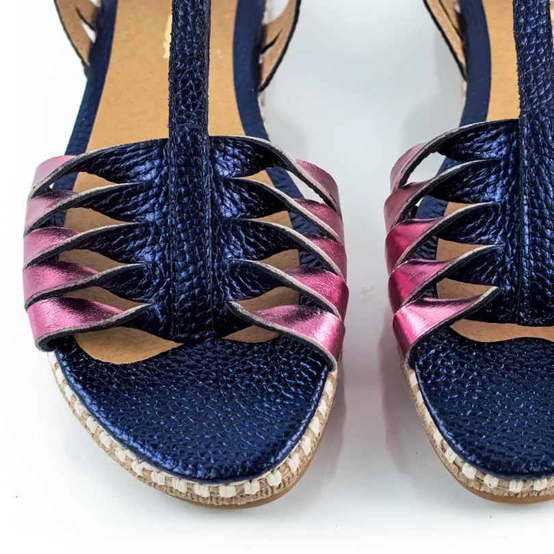 Sandalias Pehuén Azul y Rosa