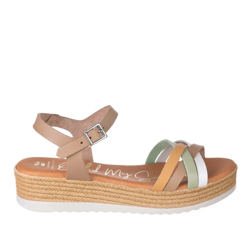 Sandalias Planas Oh My Sandals 5425 Mujer Taupe