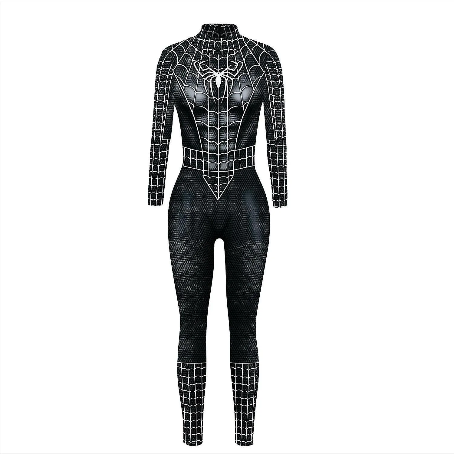 Sexy Bodysuit Black Spider Woman Spandex Jumpsuit Halloween Cosplay Women Superhero Costume