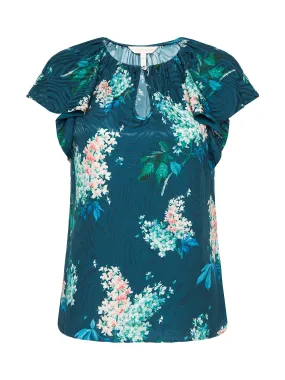 Short Sleeve Hydrangea Top