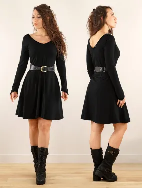 Vestido bohemio Proserpine, Negro