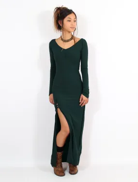 Vestido largo Aryäa, Verde pato