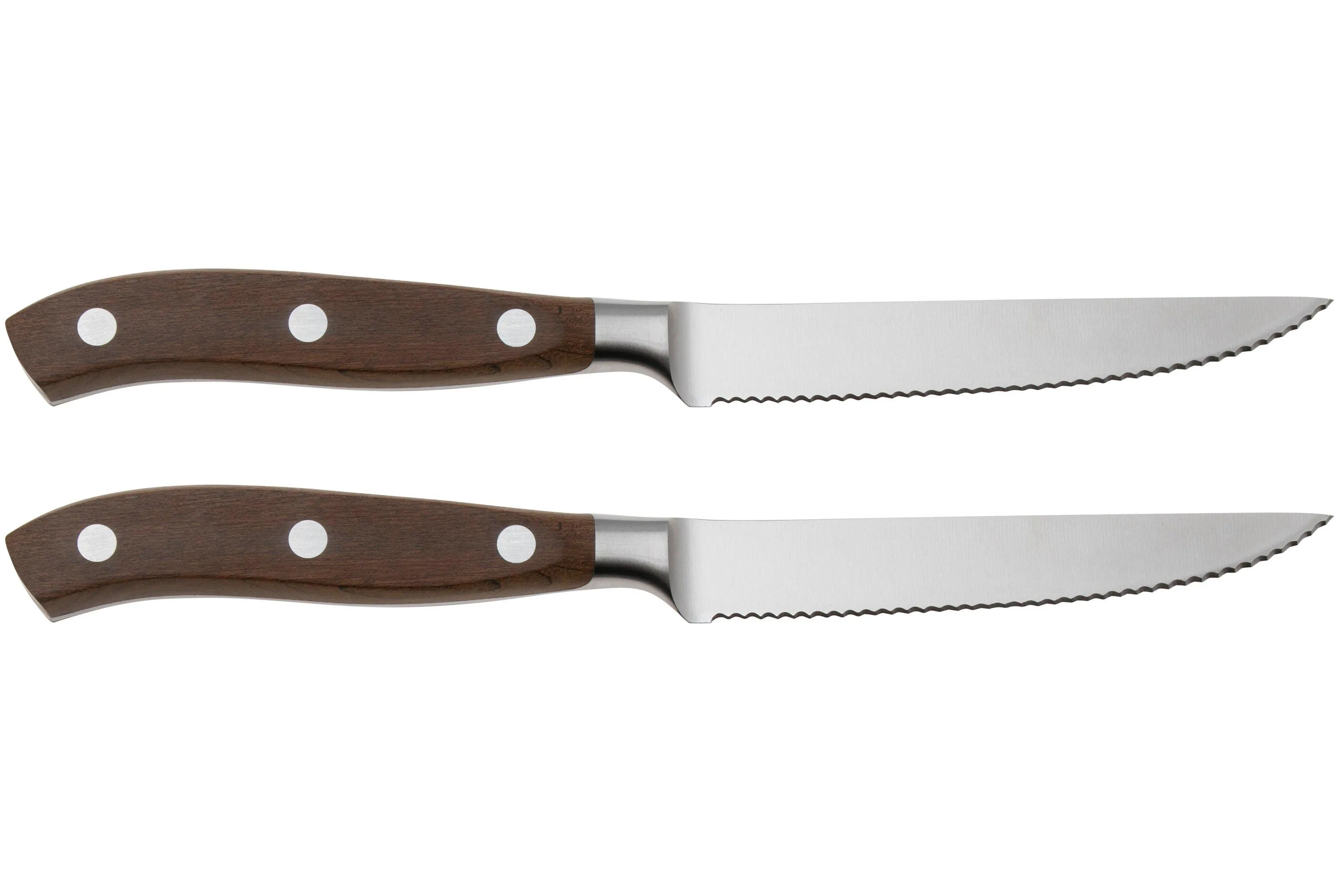 Victorinox Grand Maître Steak Knife Set 7.7240.2W, juego de cuchillos de 2 piezas, Maple, Wavy, 12 cm