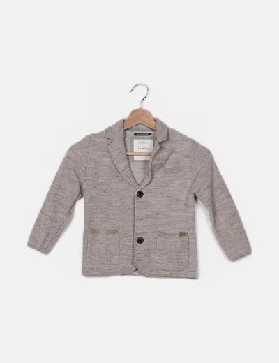 Zara Blazer gris de punto